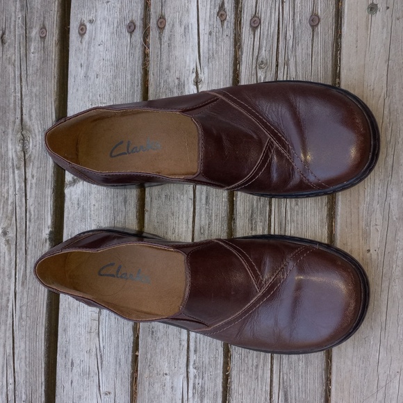 Clarks Vintage Comfortable Quality Leather Clog Size8.5M Brazil Very Good Cond. - Picture 3 of 9